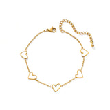 Złota Bransoletka Multi Heart