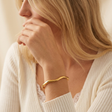 Pozłacana bransoletka bangle Aurea