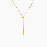 Simple Elegance Y-Necklace Gold – złoty naszyjnik typu Y o subtelnej elegancji