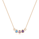 Naszyjnik Rodzinny z Kamieniami Urodzinowymi