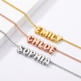 Naszyjnik z personalizowanym imieniem w stylu bubble