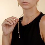 Simple Elegance Y-Necklace Gold – złoty naszyjnik typu Y o subtelnej elegancji