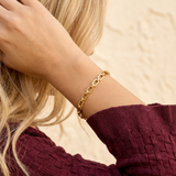 Statement Link Bracelet | Bransoletka z ogniwami w kolorze srebrnym i złotym