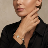 Bransoletka z Koniczynką – Pozłacana Bransoletka z Motywem Czterolistnej Koniczyny