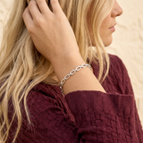Statement Link Bracelet | Bransoletka z ogniwami w kolorze srebrnym i złotym